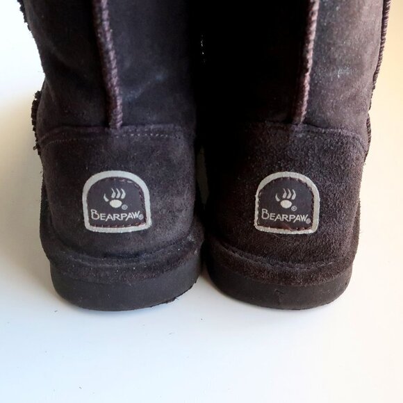 NEW Bearpaw Dorado Brown Suede & Wool Unisex Winter / Snow Boots Size 6 - Picture 13 of 15